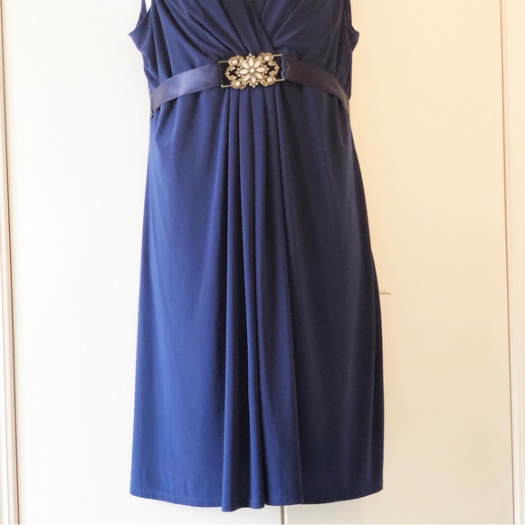 Vintage Dark Blue Dress Large to XL - Picture 6 of 9